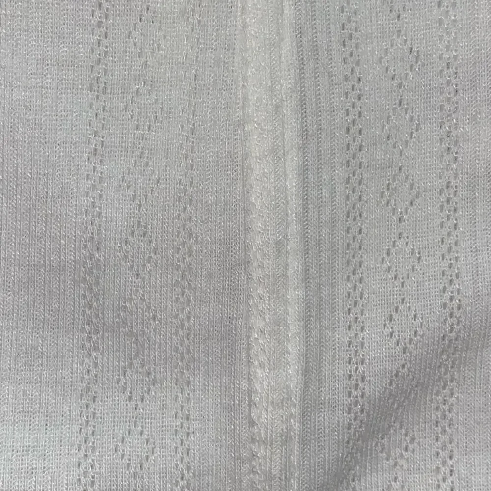 White Fox Boutique $79 Ain’t Safe White Cotton Pointelle Mini Dress White M EUC